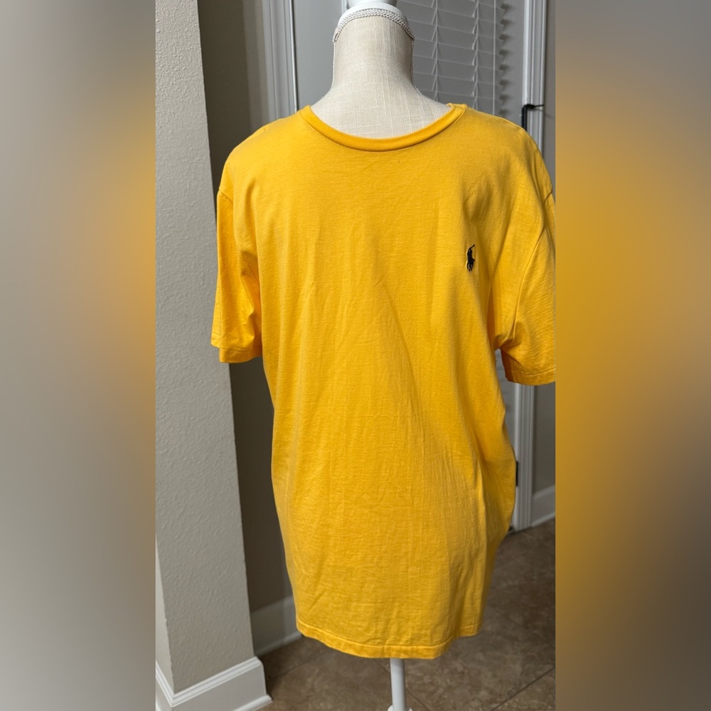 Polo by Ralph Lauren Men's Large Yellow T-Shirt. 100% Cotton.